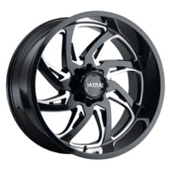 Ultra 230 Villain 24x12 6x139.7/6x135 -44 ET 106.1 CB Gloss Black with Milled Accents and Clear Coat