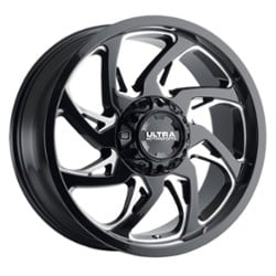 Ultra 230 Villain 17x9 8x165.1 12 ET 125.2 CB Gloss Black with Milled Accents and Clear Coat