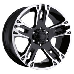 Ultra 235 Maverick 16x8 5x127 10 ET 78 CB Gloss Black w/ Diamond Cut & Clear Coat