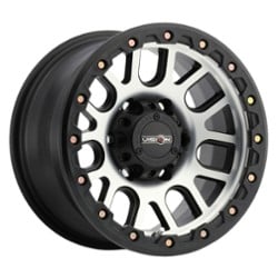 Vision Nemesis 17x9 5x127 -12 ET 71.5 CB Matte Black Machined Face