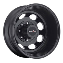 Vision 181NR Van Dually Rear 19.5x6.75 8x165.1 -143 ET 124.5 CB Matte Black