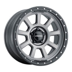 Vision 350 Ojos 17x9 5x127 -12 ET 78.1 CB Satin Gray / Black Lip