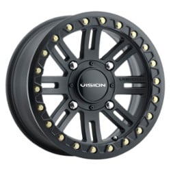 Vision 356 Manx 14x7 4x110 13 ET 72 CB Satin Black w/Satin Black Ring