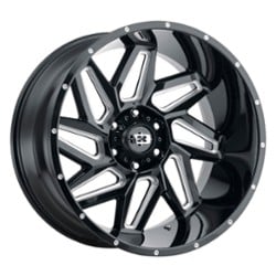 Vision 361 Spyder 20x9 5x127 10 ET 78.1 CB Gloss Black Milled Spokes