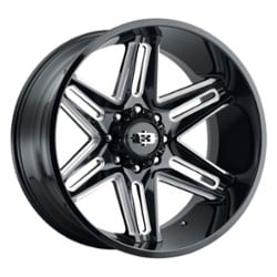 Vision 363 Razor 20x10 6x135 -25 ET 87.1 CB Gloss Black Milled Spoke