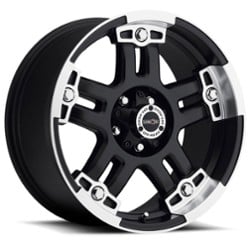 Vision 394 Warlord 22x9.5 8x180 18 ET 125.2 CB Matte Black Machined Face