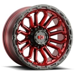 Vision 405 Korupt 16x8 5x127 0 ET 78.1 CB Gloss Red w/Gloss Black Lip