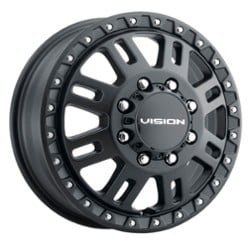 Vision 408 Manx2 Front 16x6 8x170 115 ET 125.2 CB Satin Black