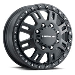 Vision 408 Manx 2 Dually Front 16x6 8x165.1 115 ET 125.2 CB Satin Black