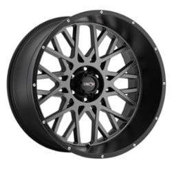 Vision 412 Rocker 18x9 5x127 -12 ET 78.1 CB Anthracite with Satin Black Lip