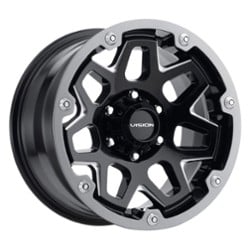 Vision Se7En 18x9 8x180 12 ET 124.2 CB Gloss Black Milled Spoke