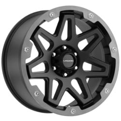 Vision 416 Se7en 18x9 8x180 12 ET 124.2 CB Satin Black/Gray Ring Milled Spoke