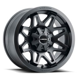 Vision 416 Se7en UTV 12x7 4x110 3 ET 86 CB Matte Black