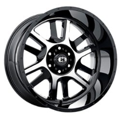 Vision 419 Split Trailer 18x9 5x114.3 18 ET 83 CB Gloss Black Machined Face