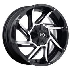 Vision 422 Prowler 17x9 5x114.3/5x127 -12 ET 83 CB Gloss Black Machined Face