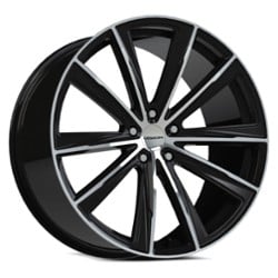 Vision 471 Splinter 18x8.5 5x120 38 ET 72.56 CB Gloss Black Machined Face