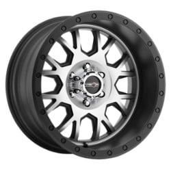 Vision GV8 Invader 20x9 8x180 12 ET 124.2 CB Matte Black Machined Face