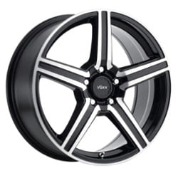 Voxx Como 16x7 5x100/5x114.3 40 ET 73.1 CB Gloss Black Mach Face