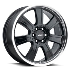 Voxx Turin 17x8.5 6x127/6x135 39 ET 87.1 CB Gloss Black Mirror Machined Lip