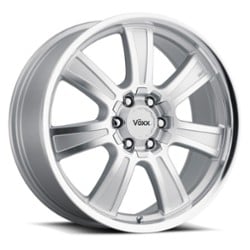 Voxx Turin 17x8.5 6x132 39 ET 106.2 CB Silver Mirror Machined Face and Lip