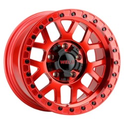 Weld Off-Road Cinch Beadlock W905 17x9 5x127/5x139.7 -12 ET 87.1 CB Candy Red / Red Ring