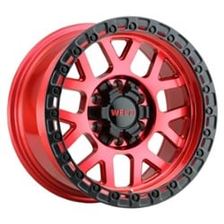 Weld Off-Road Cinch W133 17x9 6x135/6x139.7 0 ET 106.1 CB Candy Red / Satin Black