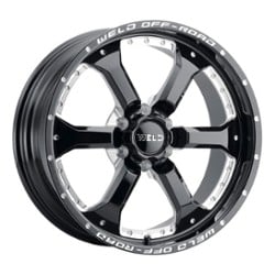 Weld Off-Road Granada Six W125 20x9 6x135 0 ET 87.1 CB Gloss Black Milled