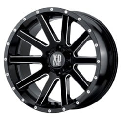 XD Series XD818 Heist 20x10 6x135 -24 ET 87.1 CB Gloss Black Milled Spokes