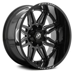 XF Off-Road XF-204 24x14 6x135/6x139.7 -76 ET 106.4 CB Gloss Black Milled