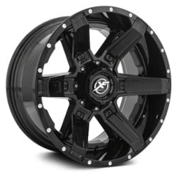 XF Off-Road XF-214 20x10 5x127/5x139.7 -24 ET 78.1 CB Gloss Black w/ Black Inserts