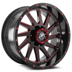 XF Off-Road XF-216 20x10 5x114.3/5x127 -24 ET 78.1 CB Gloss Black Red Milled