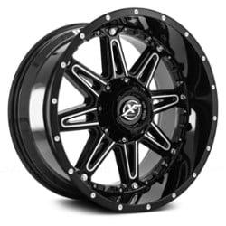 XF Off-Road XF-217 20x10 5x114.3/5x127 -24 ET 78.1 CB Gloss Black w/ Black Inserts