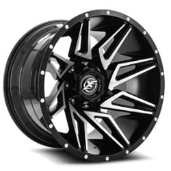 XF Off-Road XF-218 20x9 5x127/5x139.7 0 ET 78.1 CB Gloss Black Machined Milled Dots