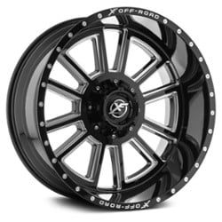 XF Off-Road XF-225 17x10 5x127/5x139.7 12 ET 87.1 CB Gloss Black Milled