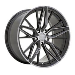 XO Luxury Zurich 20x9 5x114.3 30 ET 76.1 CB Gloss Black with Machined Gloss Dark Tint