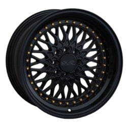 XXR 536 15x8 4x100/4x114.3 0 ET 73.1 CB Black / Gold Rivets