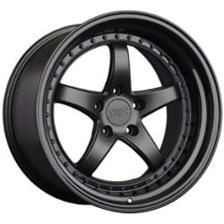 XXR 565 18x8.5 5x114.3 35 ET 73.1 CB Flat Black / Gloss Black Lip