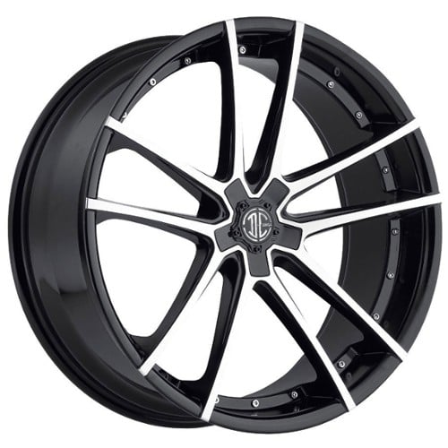 2Crave Number 34 22x10.5 5x114.3 38 ET 74.1 CB Gloss Black Machined (N342215LL38JB)