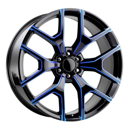 2Crave Replica RT-6 26x10 6x139.7 30 ET 78.1 CB Gloss Black / Blue Milled (RT62610XX30LBBX)