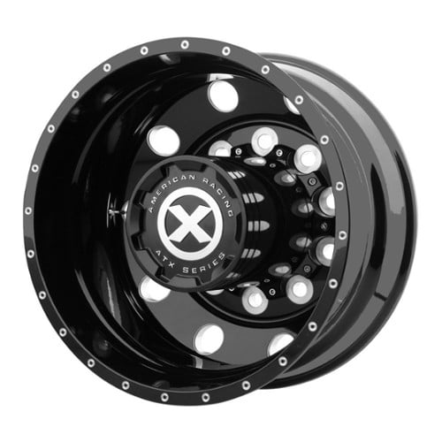 ATX AO405 Trex Rear 22.5x8.25 10x11.25 -168 ET 220.1 CB Gloss Black Milled (AO40522510302H)