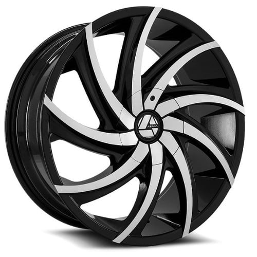 Azara AZA 503 30x9.5 5x115/5x120 15 ET 78.1 CB Gloss Black Machined (AZA50330955115120+15BM)