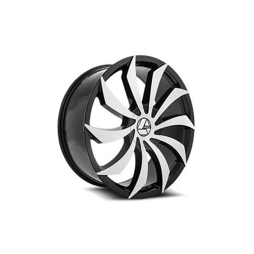 Azara AZA 507 28x9.5 5x115/5x120 15 ET 78.1 CB Gloss Black Machined (AZA50728955115120+15BM)