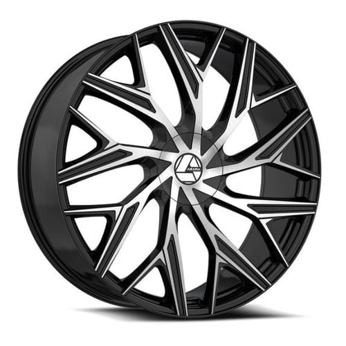 Azara AZA 527 24x9 5x115/5x120 15 ET 78.1 CB Gloss Black Machined (AZA52724905115120+15BM)