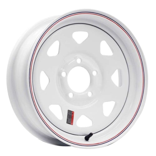 Allied Wheel 2-Piece 80 8 Spoke 14x6 5x114.3 0 ET 3.3 CB White (8046012)