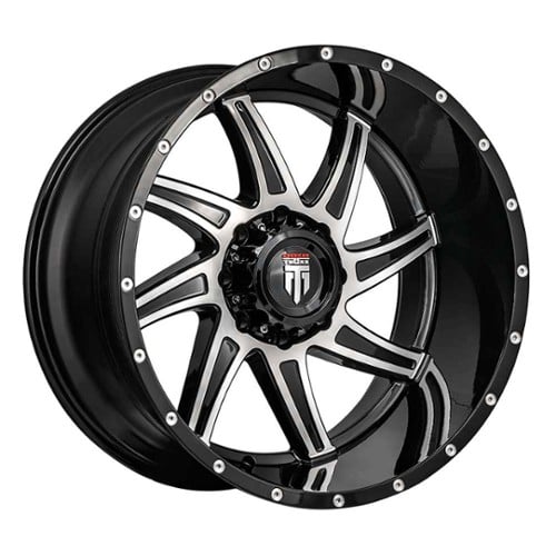 American Truxx AT162 Vortex 24x14 5x127 -76 ET 78.1 CB Black/Machined (AT162-24473BM-76)