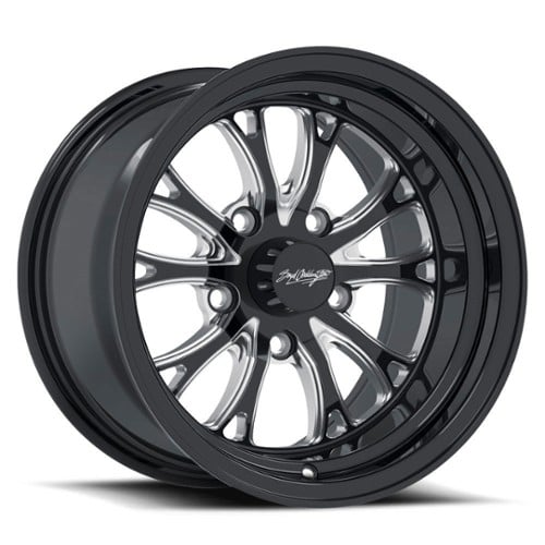 Boyd Coddington Bristol 15x8 5x114.3 0 ET 83.1 CB Black w/Milled Spokes (BC3-586545BM)