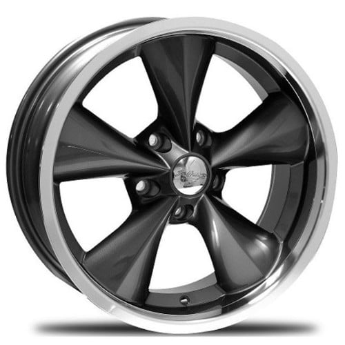 Boyd Coddington Junkyard Dog 15x8 5x127 0 ET 83.1 CB Gunmetal / Machined Lip (BC1-587345G)