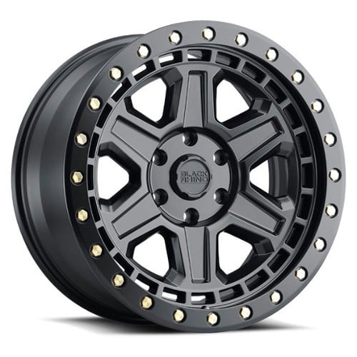 Black Rhino Reno 17x9 6x135 0 ET 87.1 CB Matte Black / Brass Bolts (1790REN006135M87)