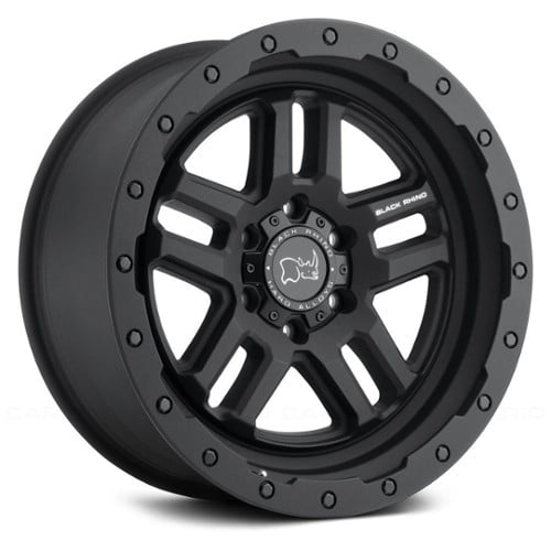 Black Rhino Barstow 17x9.5 5x127 -18 ET 71.6 CB Textured Matte Black (1795BTW-85127M71)