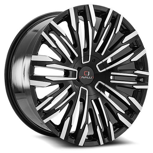 Cavallo CLV-28 22x8.5 5x114.3/5x120 38 ET 74.1 CB Gloss Black Machined (CLV28228551143120+38BM)